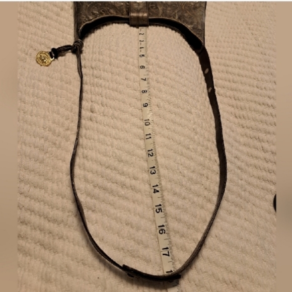 Brahmin Embossed Leather Convertible Bag Purse - Picture 12 of 13